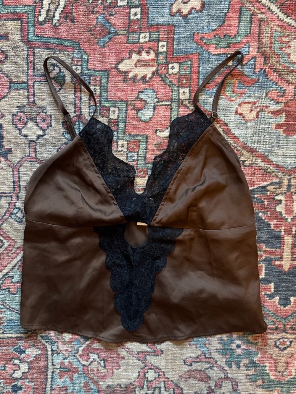 Forever 21 Brown Lace Going Out Top